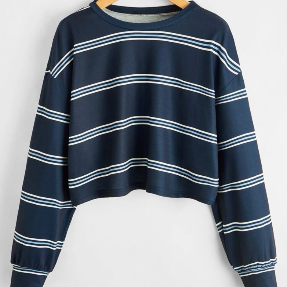 ROMWE STIPED PRINT TEE